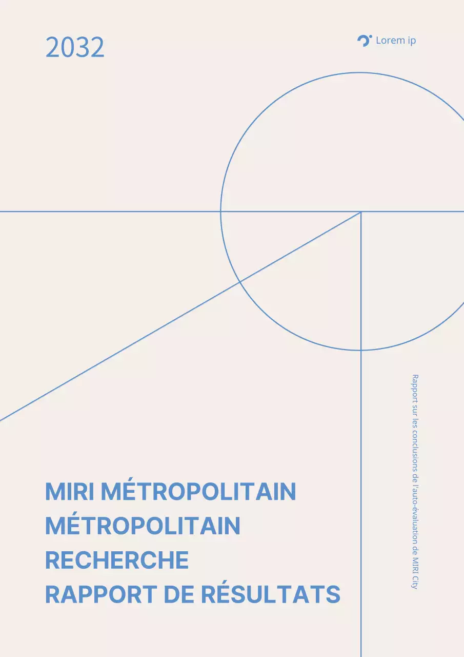 Couverture de rapport de la ligne de base en beige et bleu