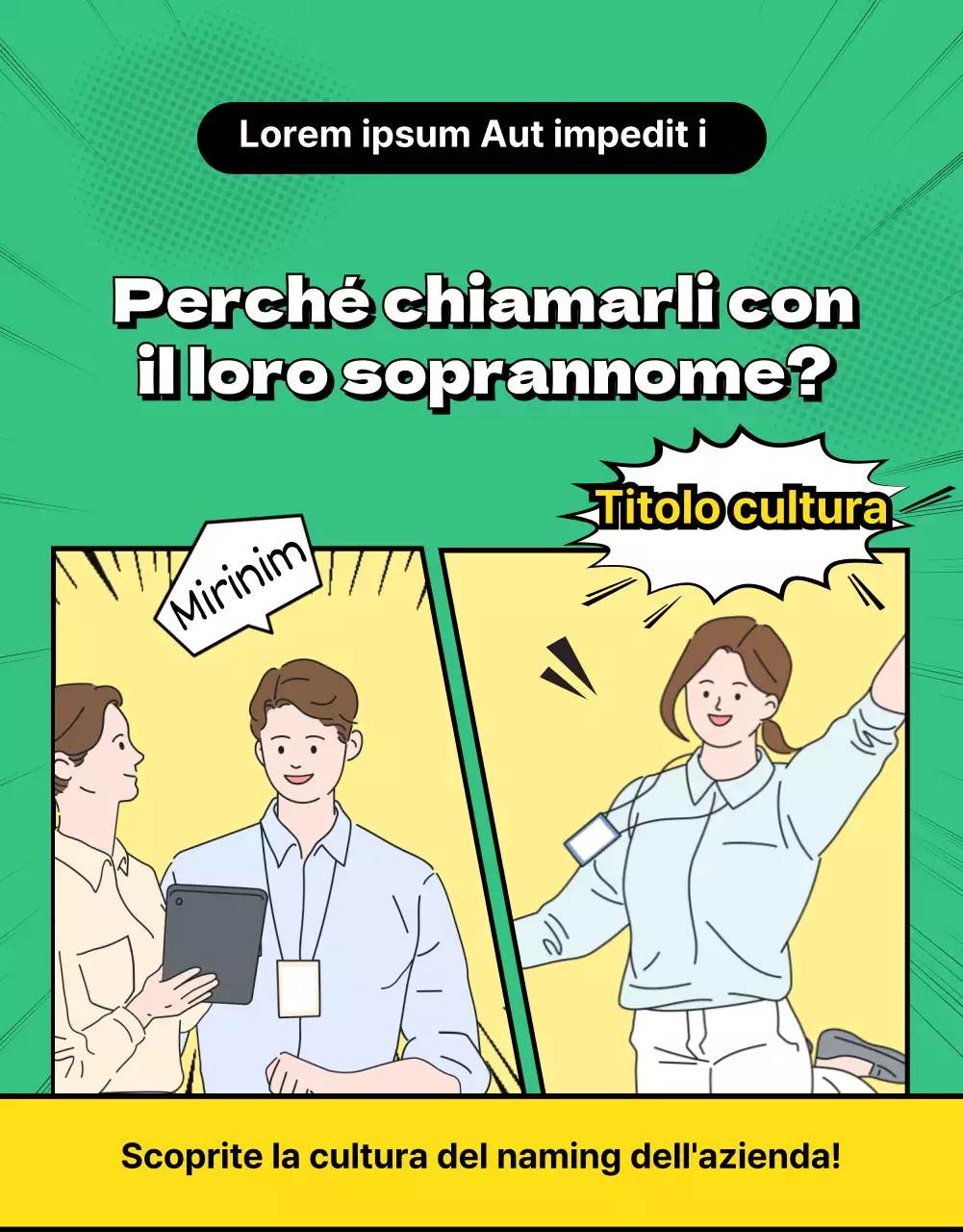 Pagina di dettaglio delle notizie aziendali in formato webtoon