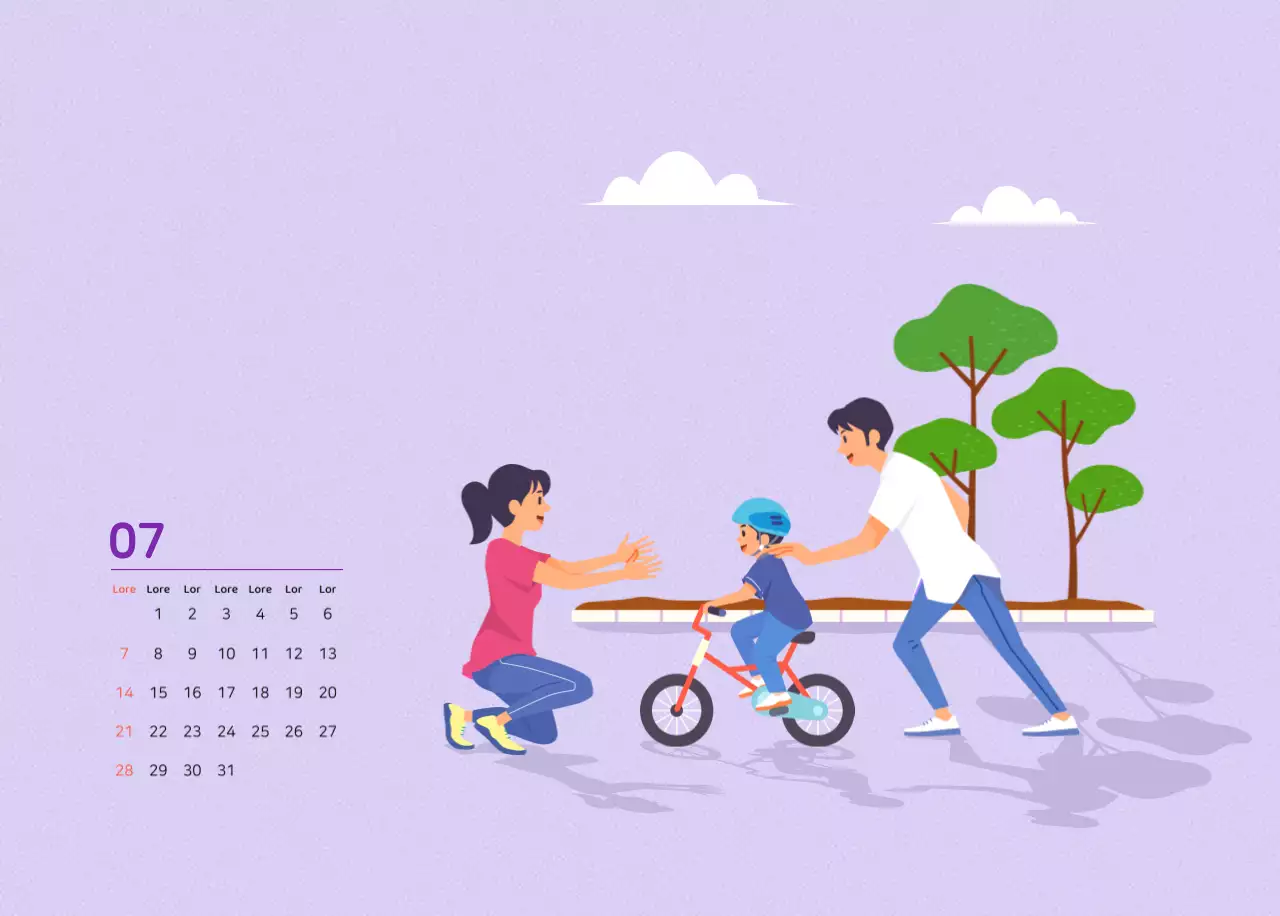 Illustration d'une famille multicolore