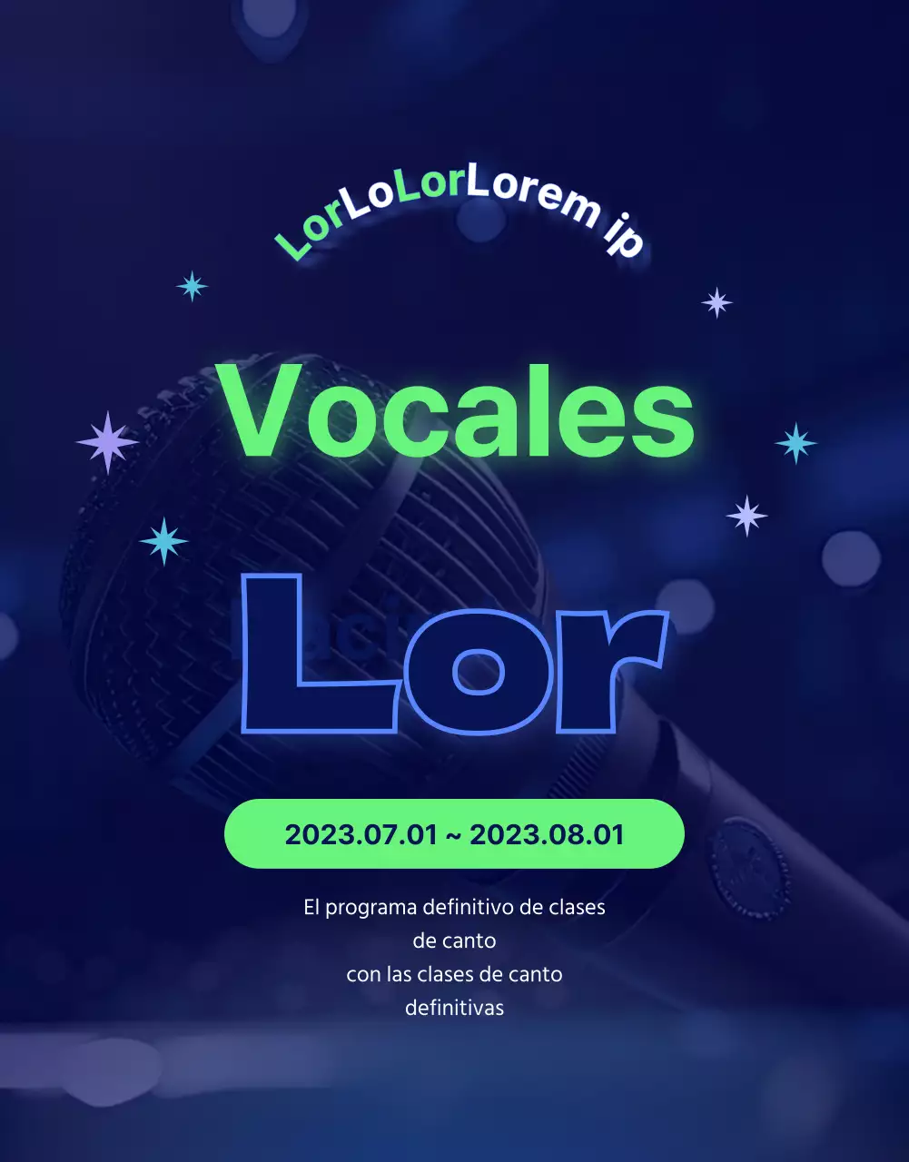 Preciosa lección vocal con acentos chartreuse