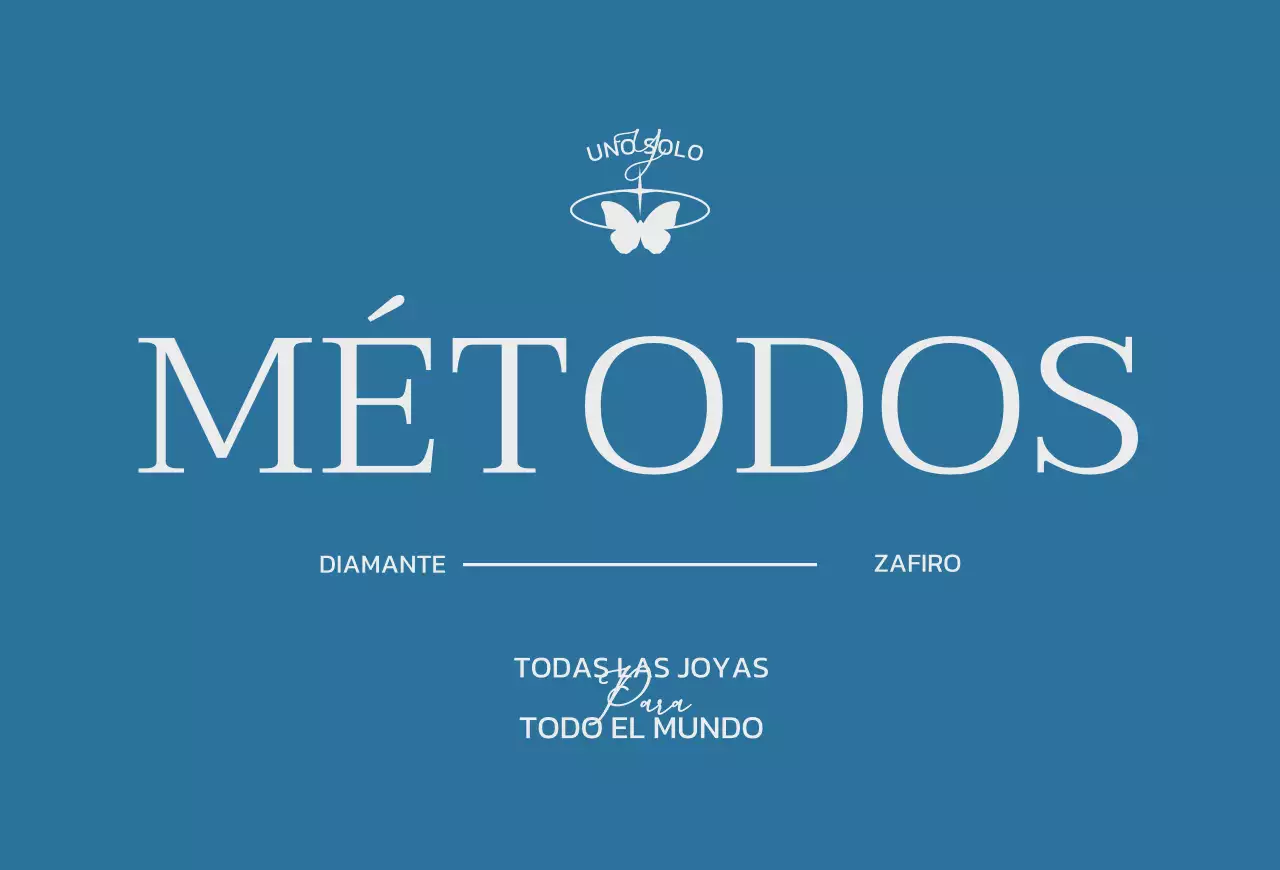 Una marca de joyería con un concepto tranquilizador en azul y gris
