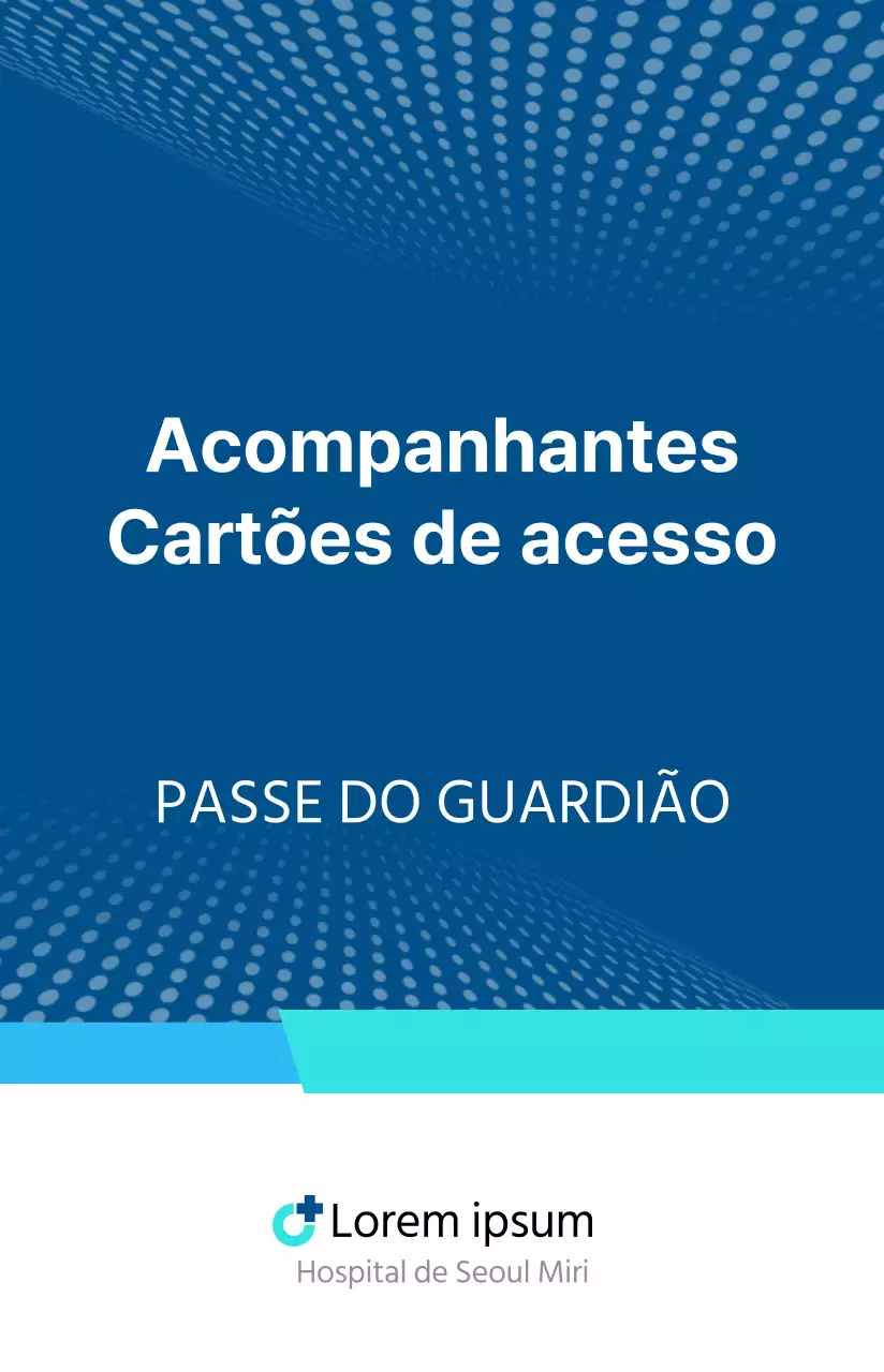Passes de acesso com um padrão azul-marinho e azul-claro