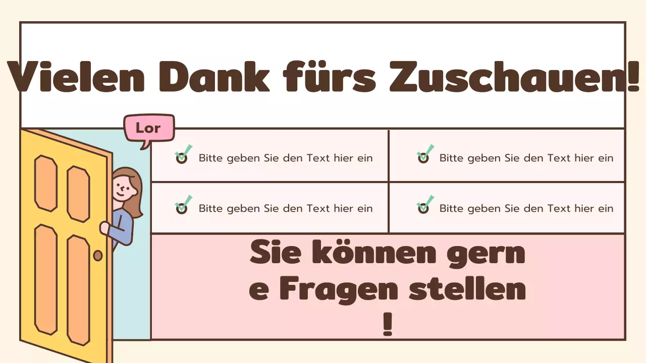 Niedlicher Lebens- und Ethikunterricht in Braun- und Pastelltönen