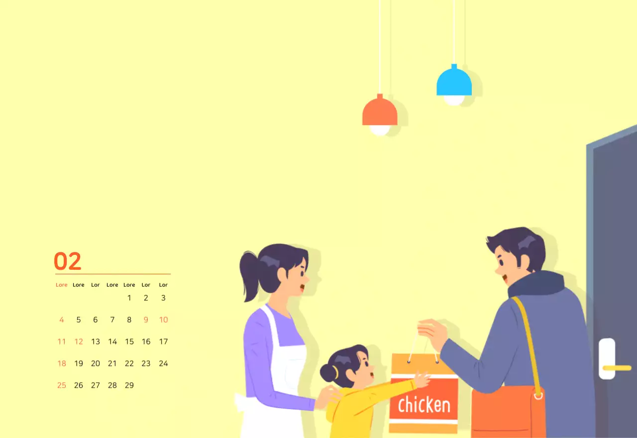 Illustration d'une famille multicolore