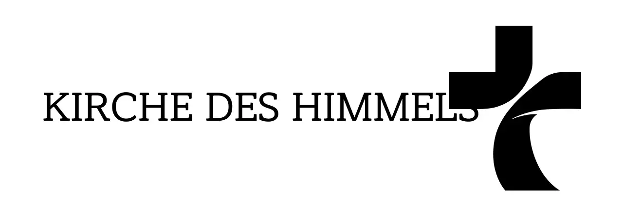 Schlichtes und einfaches Kirchendesign mit einem schwarzen Kreuzsymbol als Logo