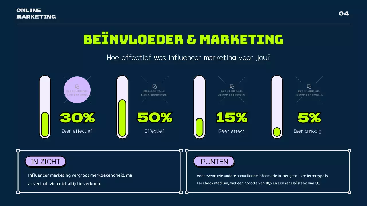 Een retro social media-thema in marineblauw en neonkleuren