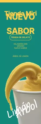 Menú de verano de la heladería Lemon en amarillo