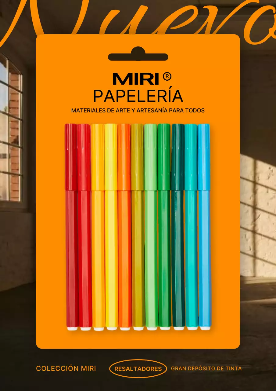 Artículos de papelería a estrenar en naranja y marrón