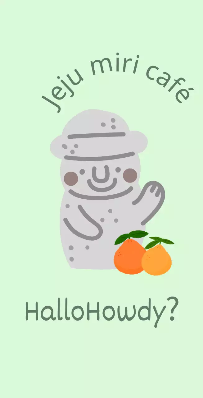 Jeju Cafe Balt, een schattig mintkleurig café met Jeju Island mandarijnen en dolharbangs