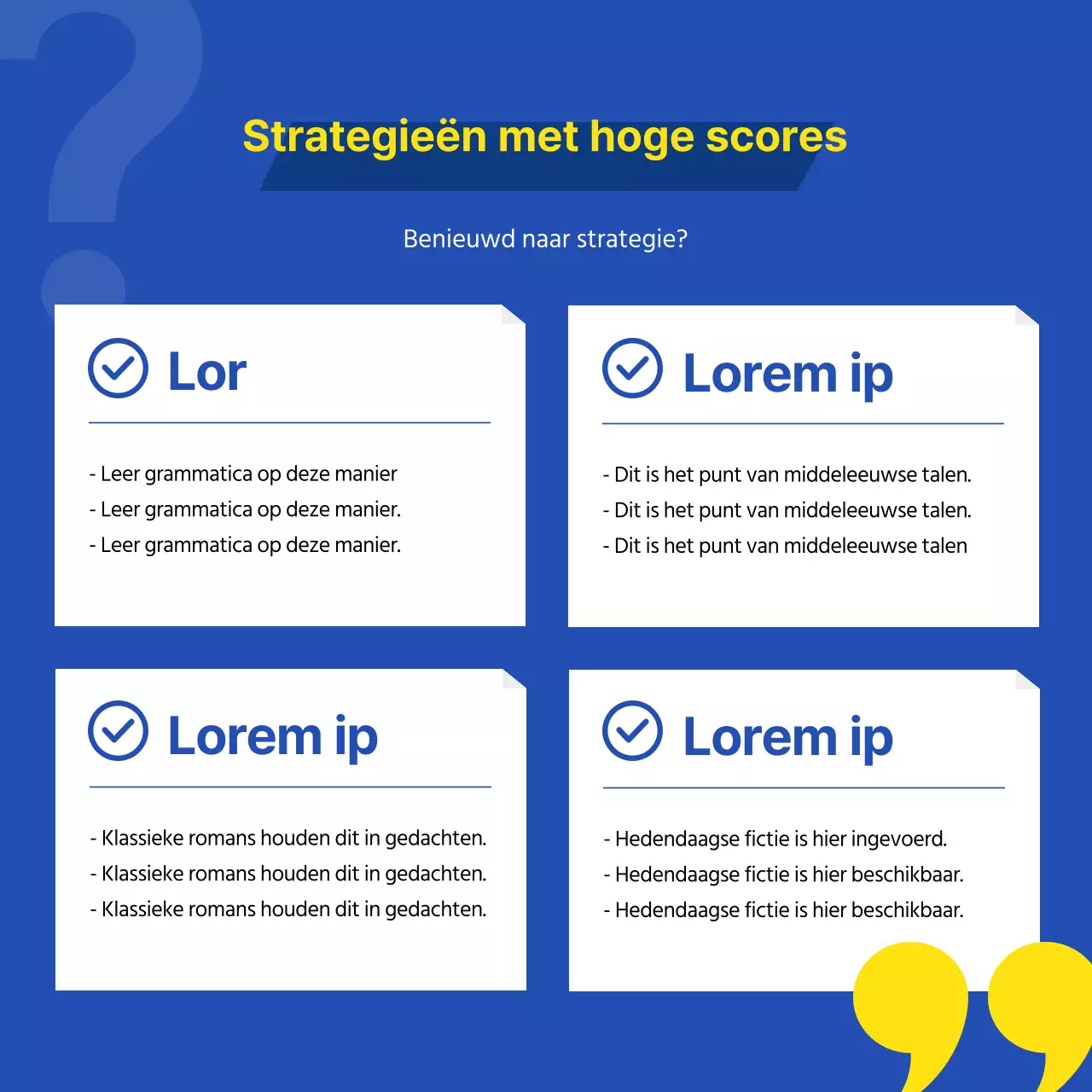 Analyse van de blauwe en gele hagwonschoolprestatietrends