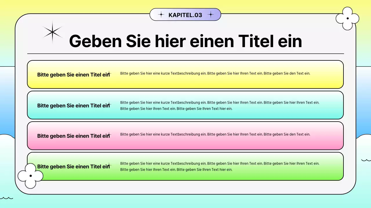 Leuchtend bunte Farbverlaufsformen Sommeraktion
