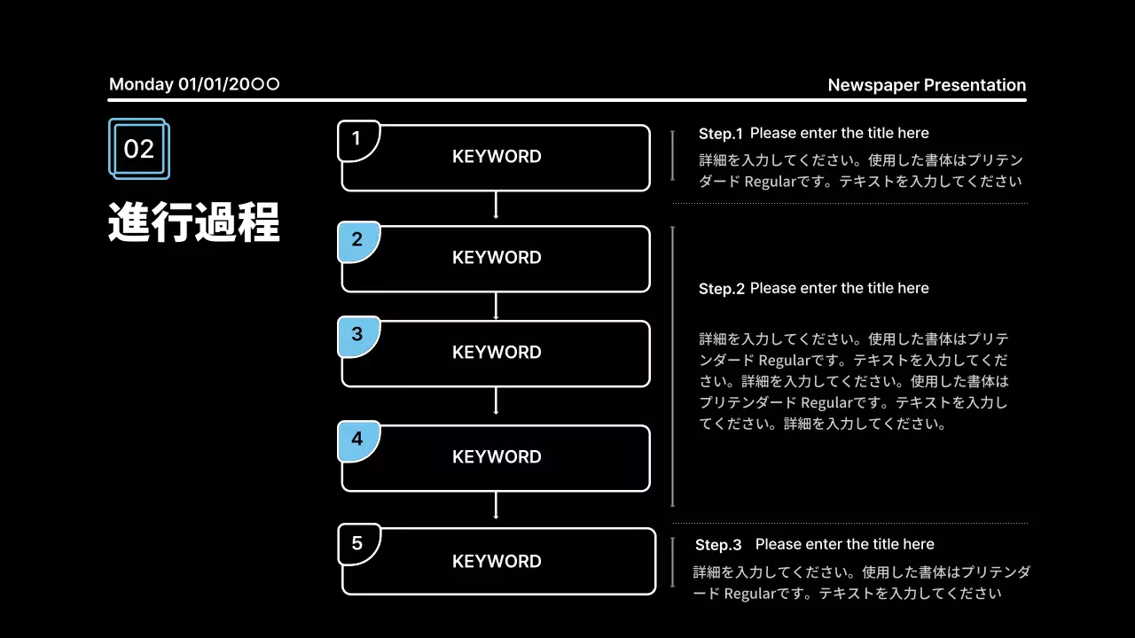 黒 モダン 資料 プレゼンテーション