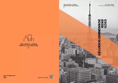 Oranje moderne advertentie