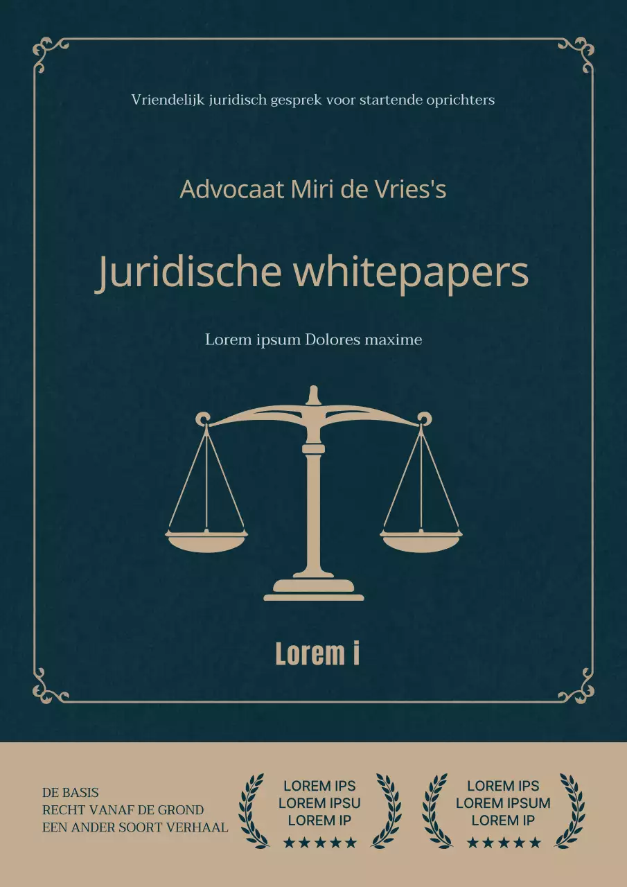 Een eenvoudige, marineblauwe kijk op de wet