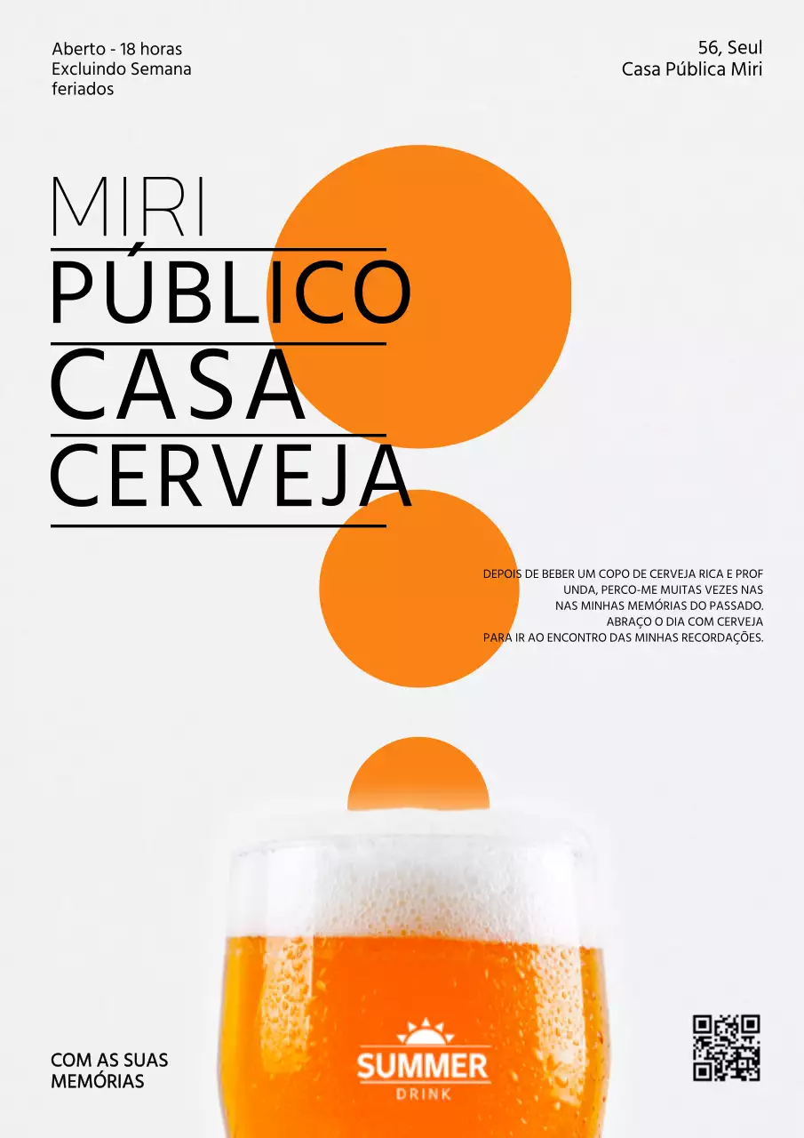 Promover o licor de pressão fresco em laranja e branco