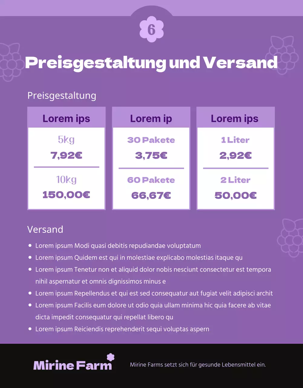 Ein einfaches und hübsches malvenfarbenes und weißes Wams