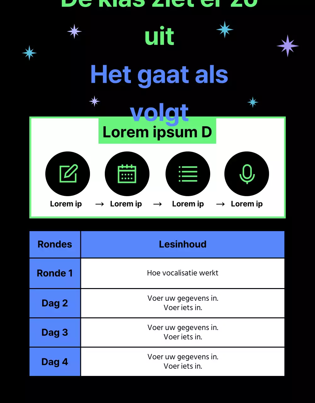 Prachtige zangles met chartreuse accenten