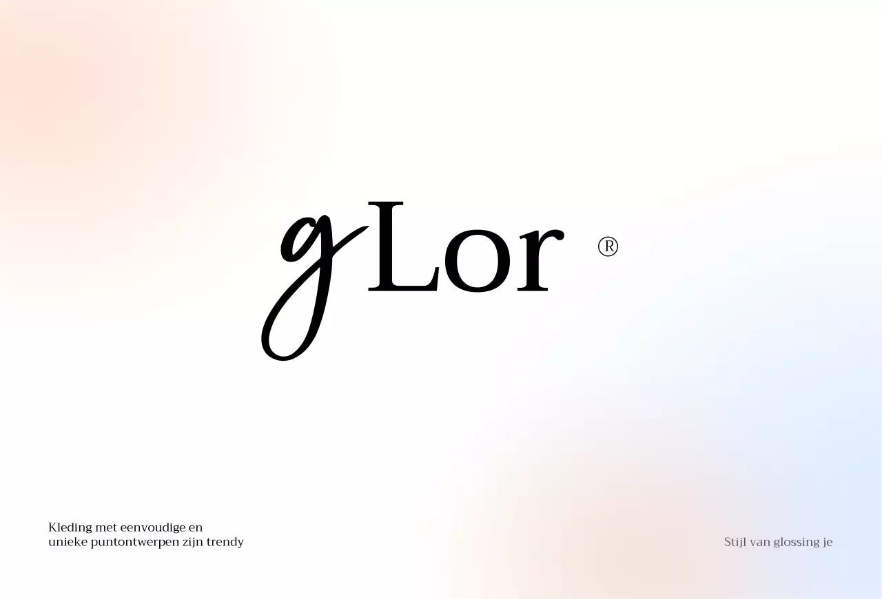 Glanzende eenvoudige kledingwinkel met kleurverlopen