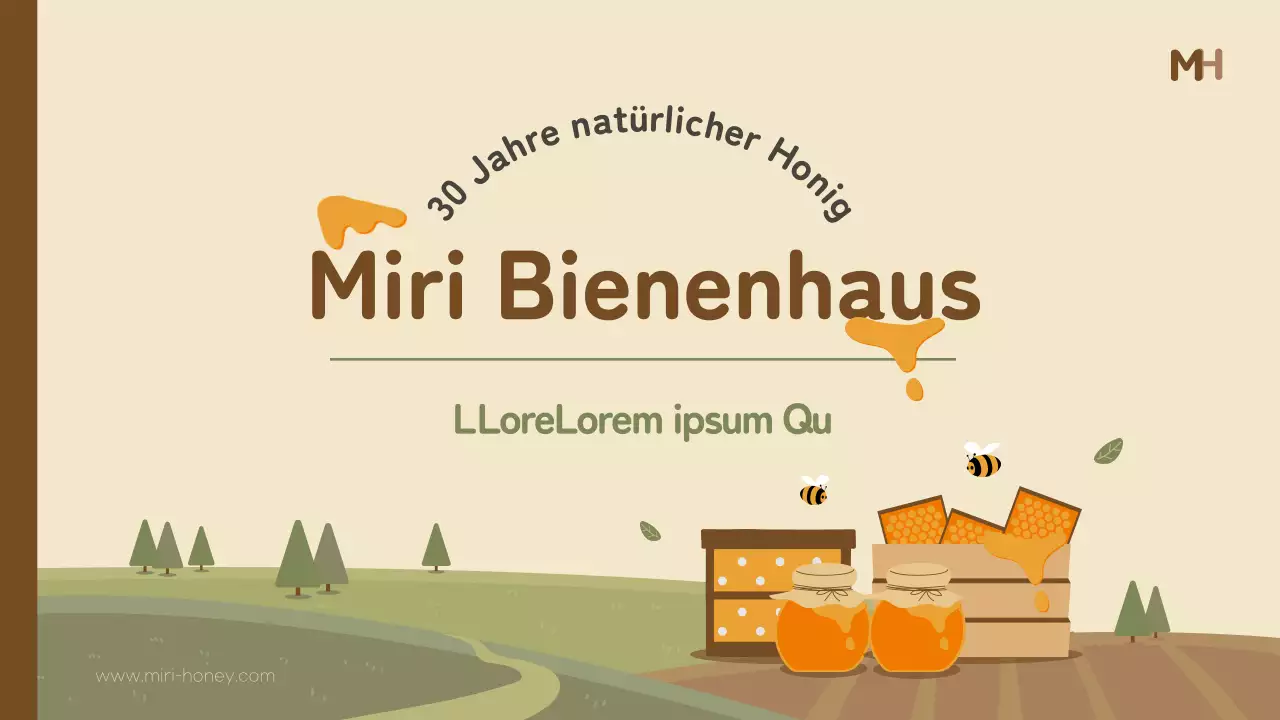 Ein gelb-brauner, kitschiger Brief einer Firma für Bioprodukte