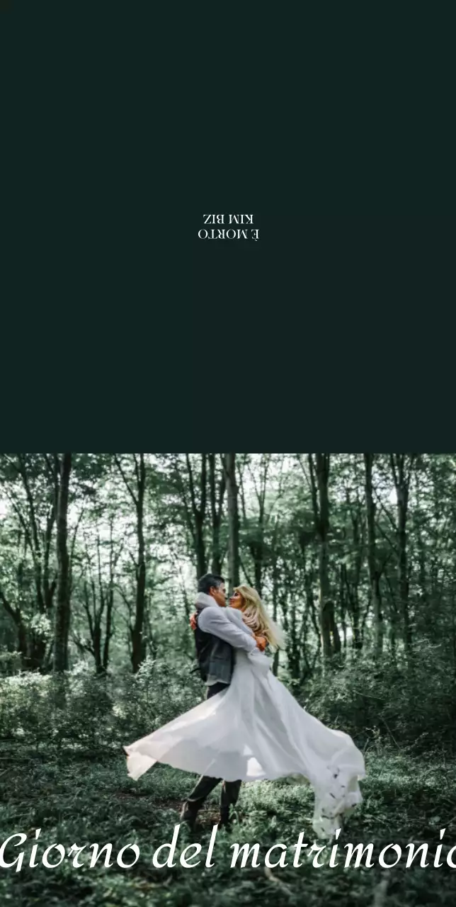 Invito di matrimonio in un bosco pulito e fresco