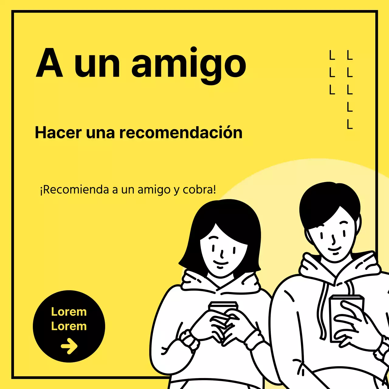 Amarillo fondo masculino y femenino ilustración móvil remisión evento limpio banner