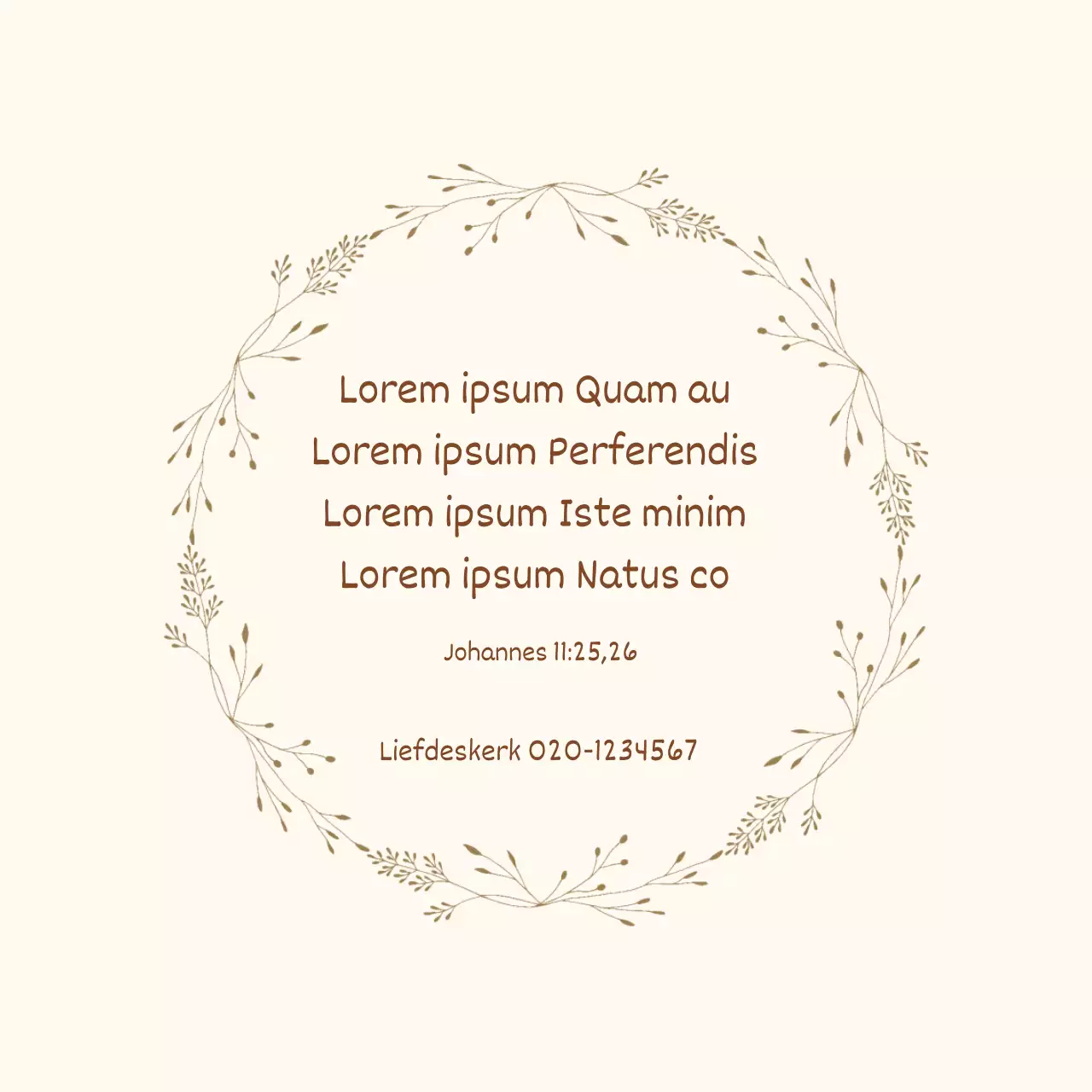 Vintage Kerk Bijbel Vers Pasen Label met Beige Belettering