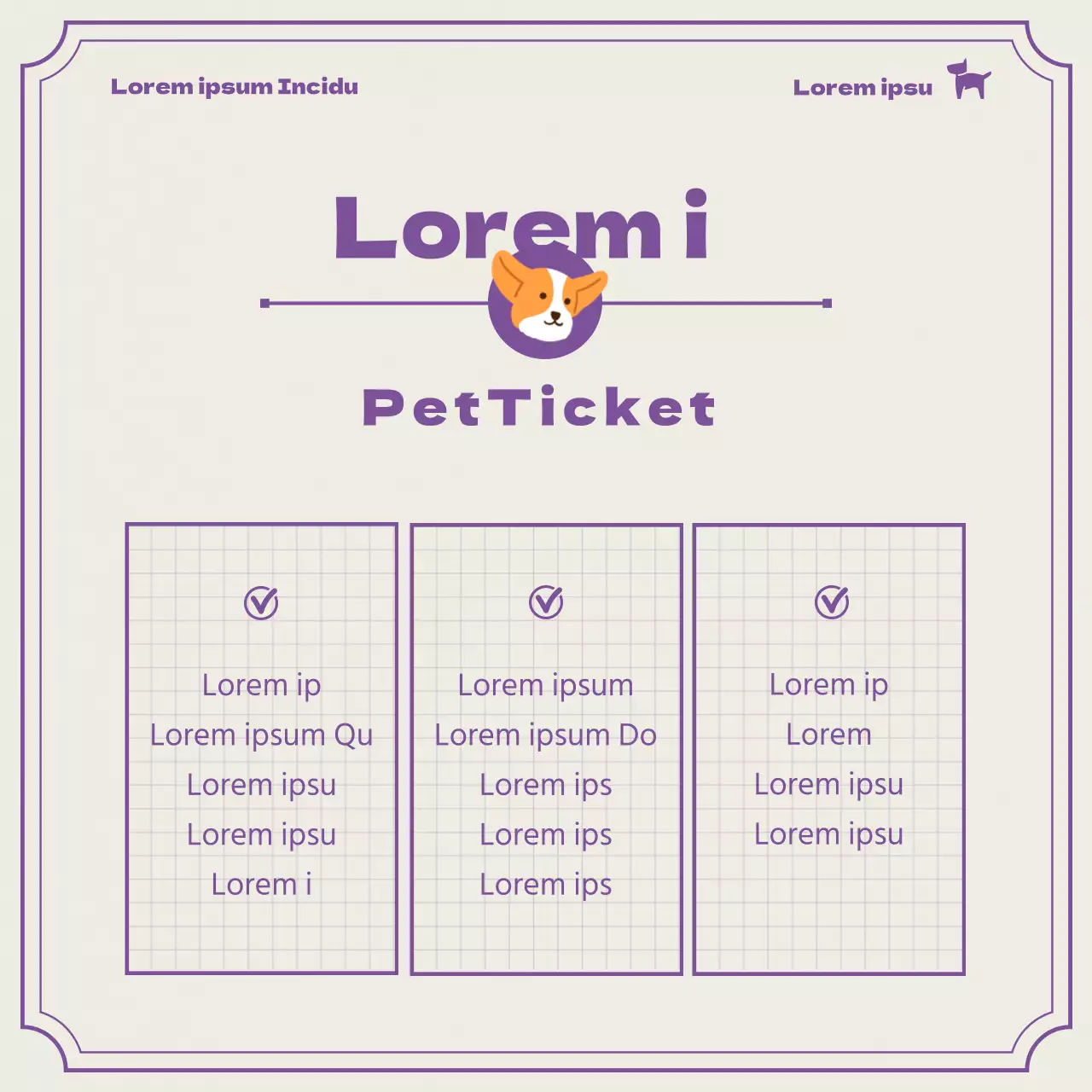 Acerca de las entradas para la mascota púrpura