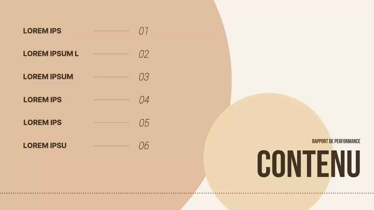 Rapports sur les performances de l'entreprise, clairs et beiges