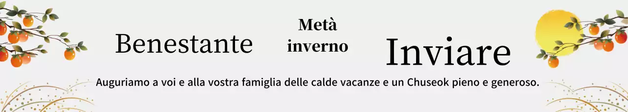 Auguri di buone feste Chuseok
