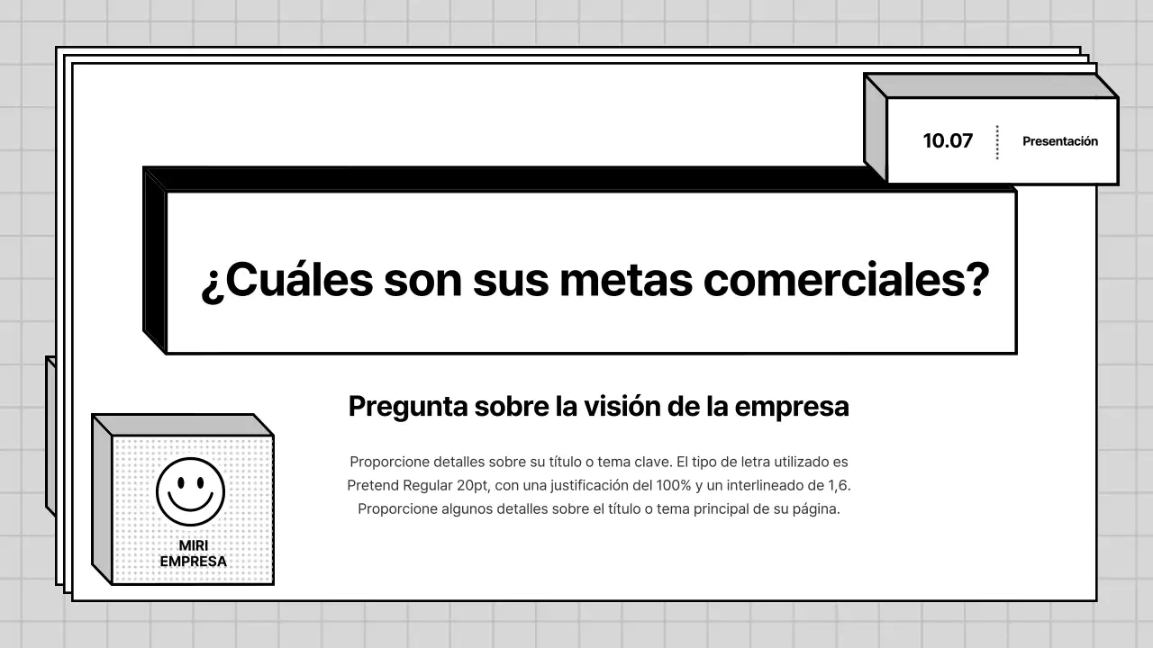 Perfil gris y geométrico de una empresa PT