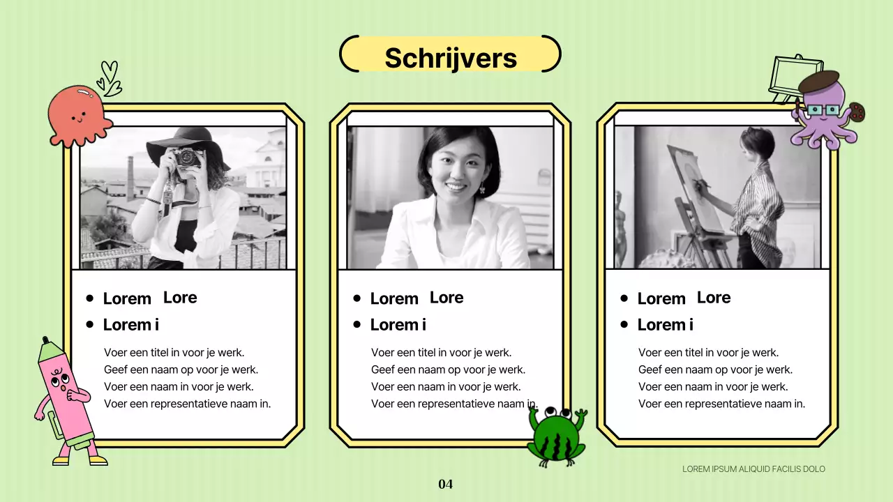 Tentoonstellingsvoorstel voor kinderen met kleurrijke, eenvoudige en schattige illustraties