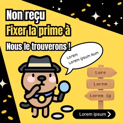 Illustration jaune et noire pour promouvoir les demandes d'indemnisation