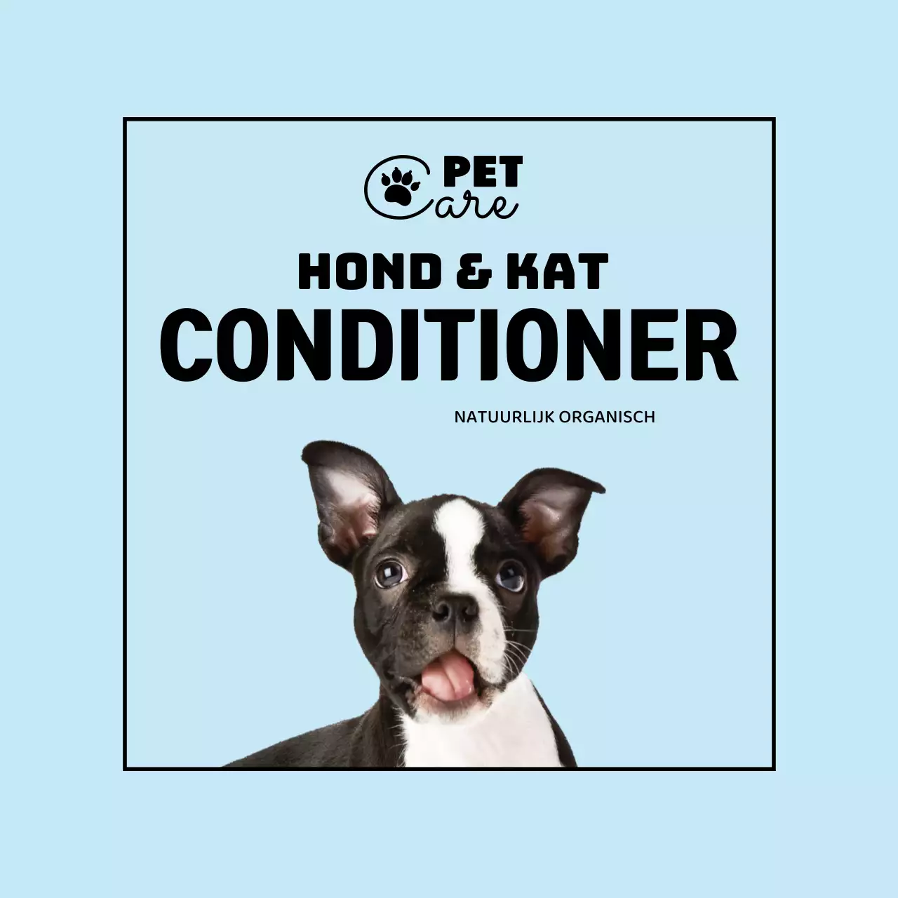 lichtblauw logo foto eenvoudig huisdieretiket