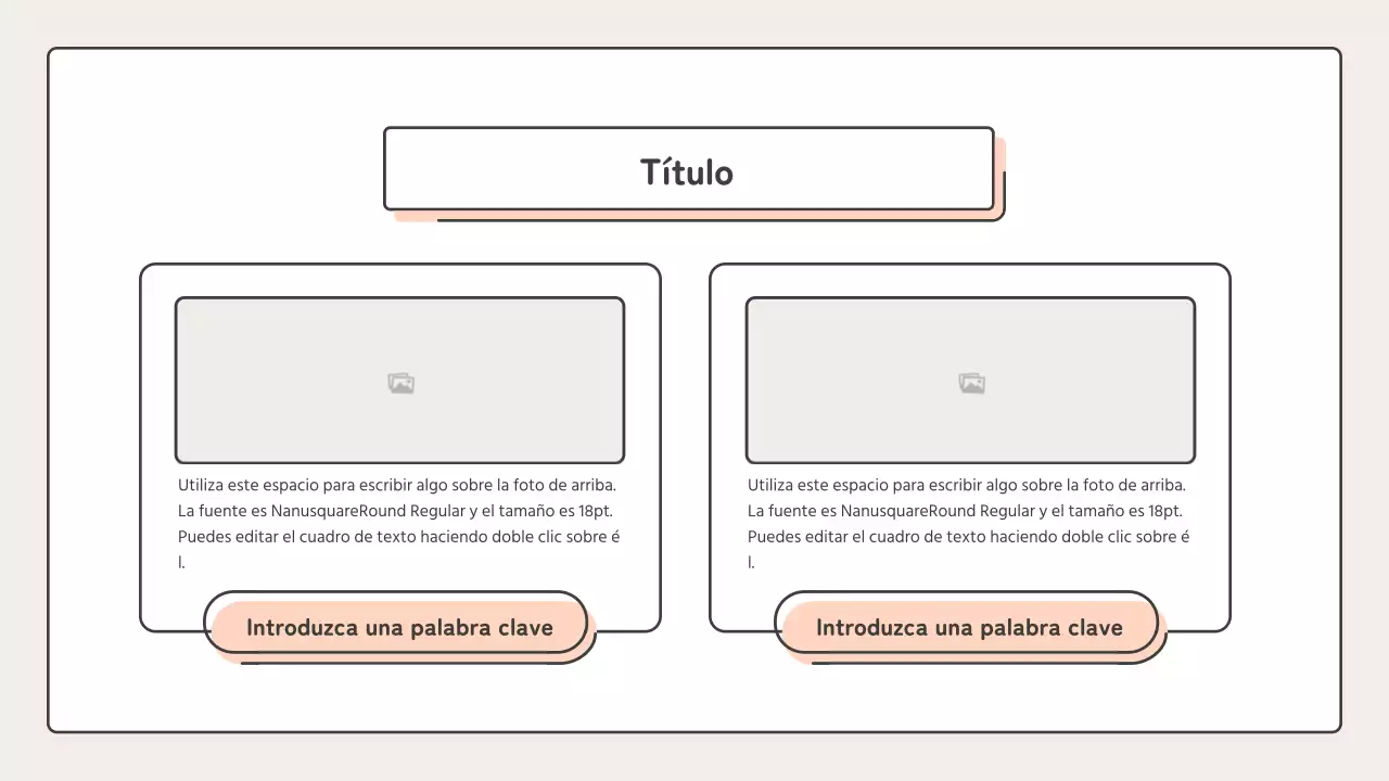 Educativo con formas puntiagudas en rosa y beige