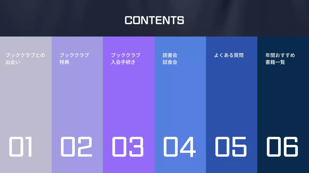 紫 シンプル 読書 ガイド プレゼンテーション