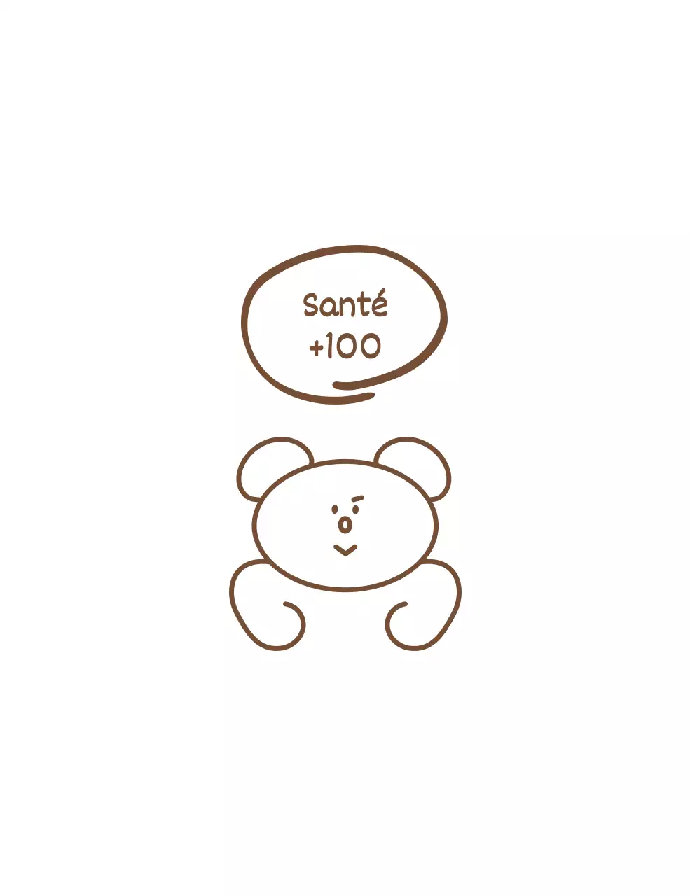 Une campagne sur l'eau potable avec une illustration d'ours brun simple et mignon