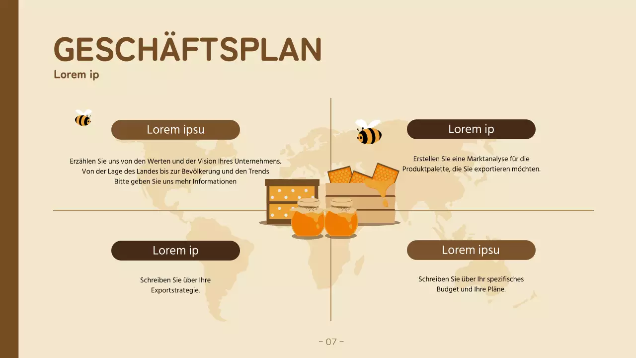 Ein gelb-brauner, kitschiger Brief einer Firma für Bioprodukte