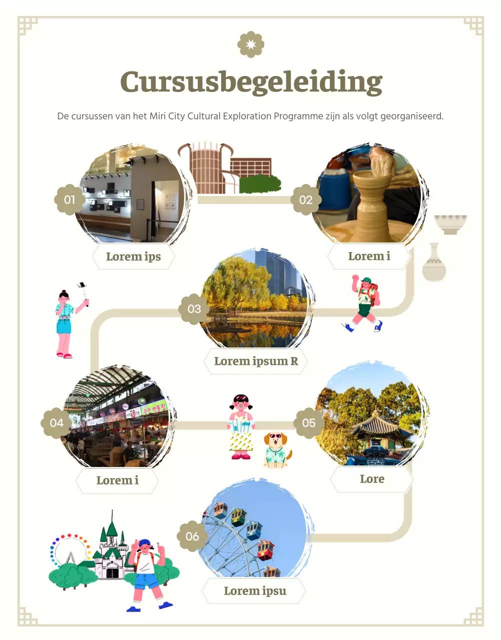 Een rustgevende traditionele poster met een porseleinen afwerking in ivoor.