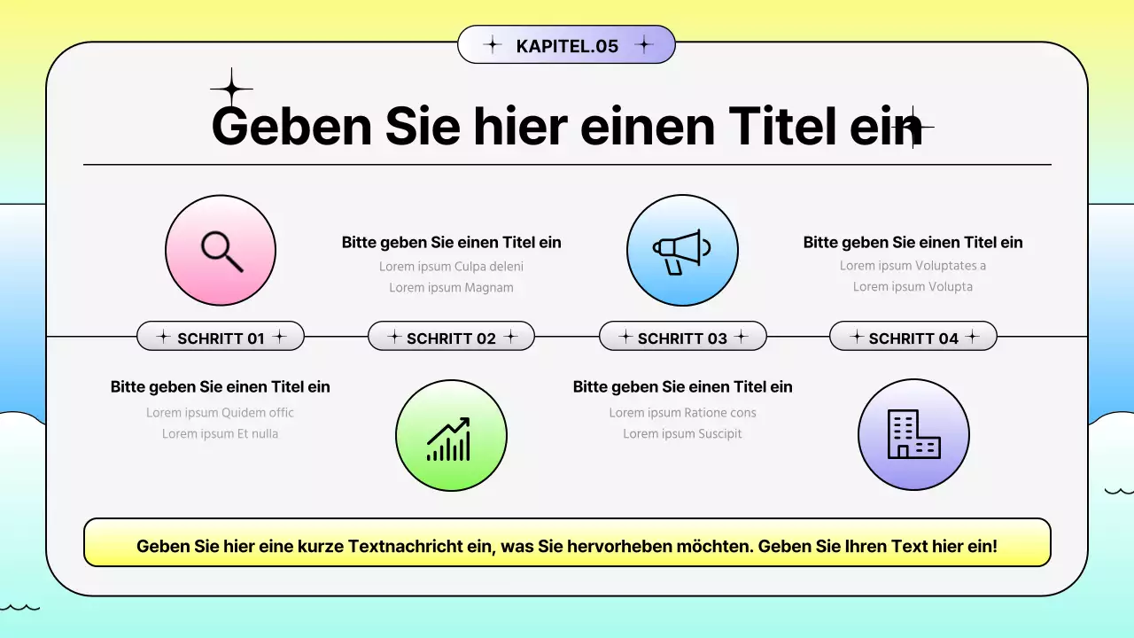 Leuchtend bunte Farbverlaufsformen Sommeraktion