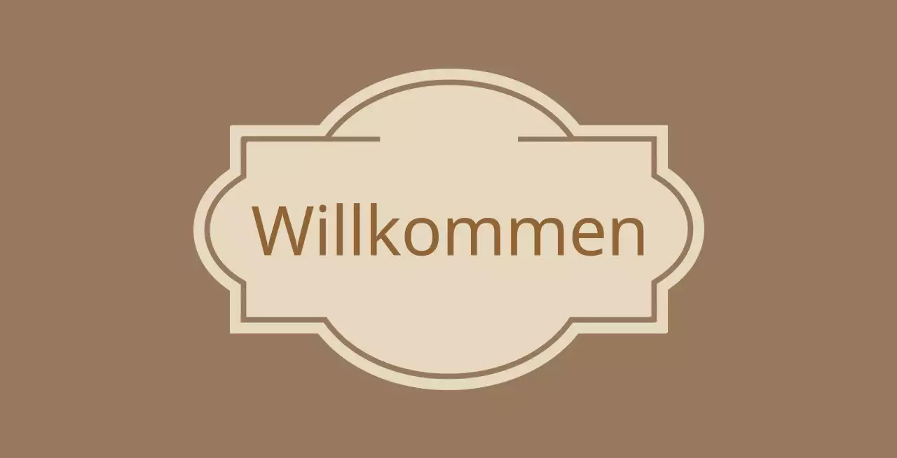 Willkommensschild mit Etiketten Hotel Valeant