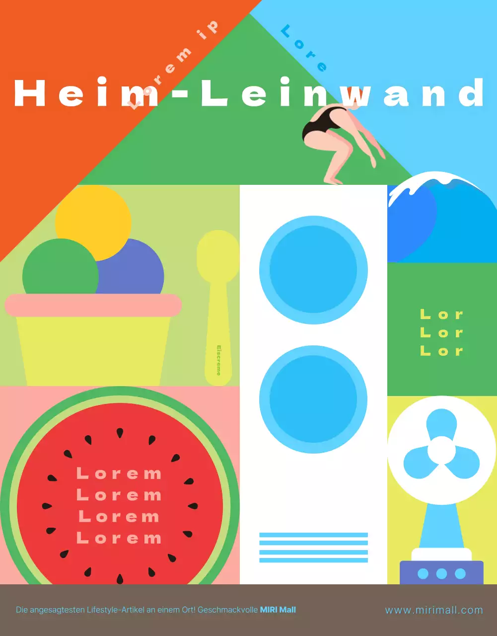 Ein farbenfrohes Sommerfest mit himmelblauen Akzenten