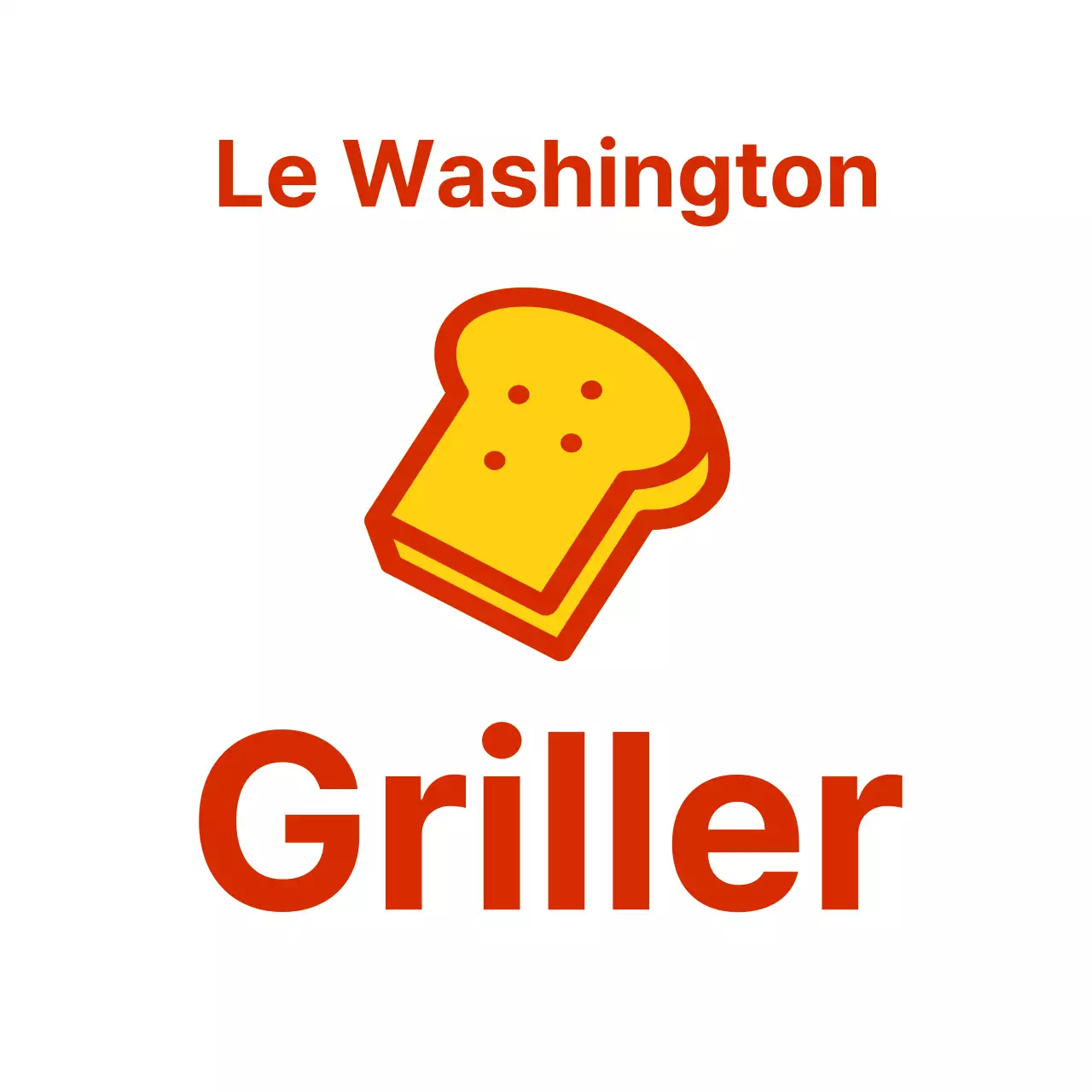 Concevoir un tablier avec le logo d'un magasin de toasts comportant une illustration de toasts jaunes.