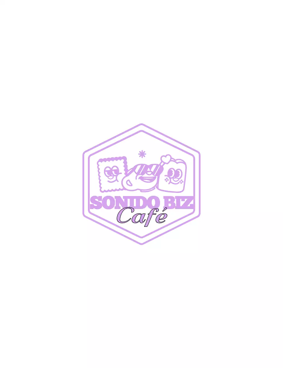 Lindo y postre de la cadera carácter y el estilo de combinación de texto para la mercancía cafetería