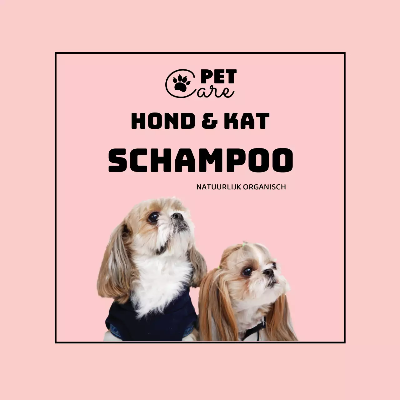 roze logo foto eenvoudig huisdieretiket