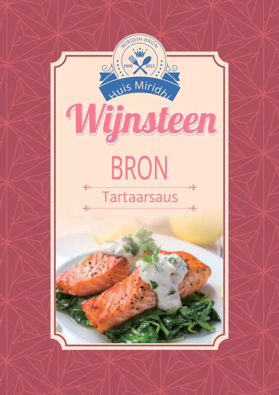 Etiketten voor tartaarsaus met kleurig patroon