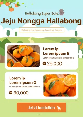 Grün / Hallabong / Event / Pop-up / Saisonale Lebensmittelwerbung