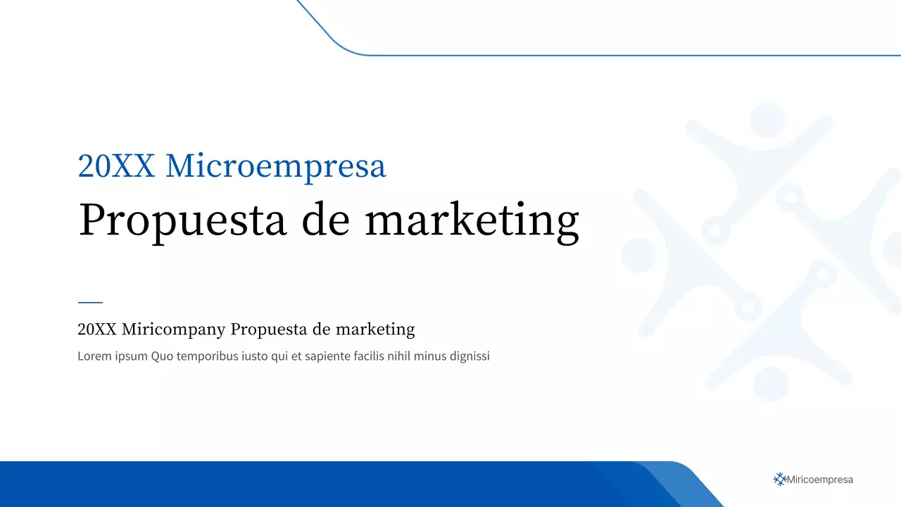 Una sencilla presentación empresarial en tonos azules y grises