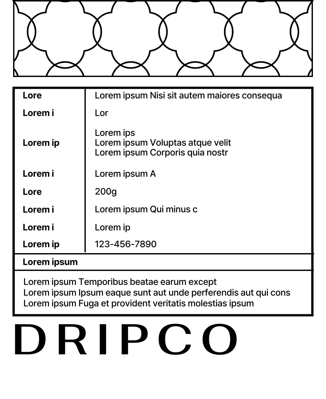 Design mit einem Muster aus schwarzen Linien