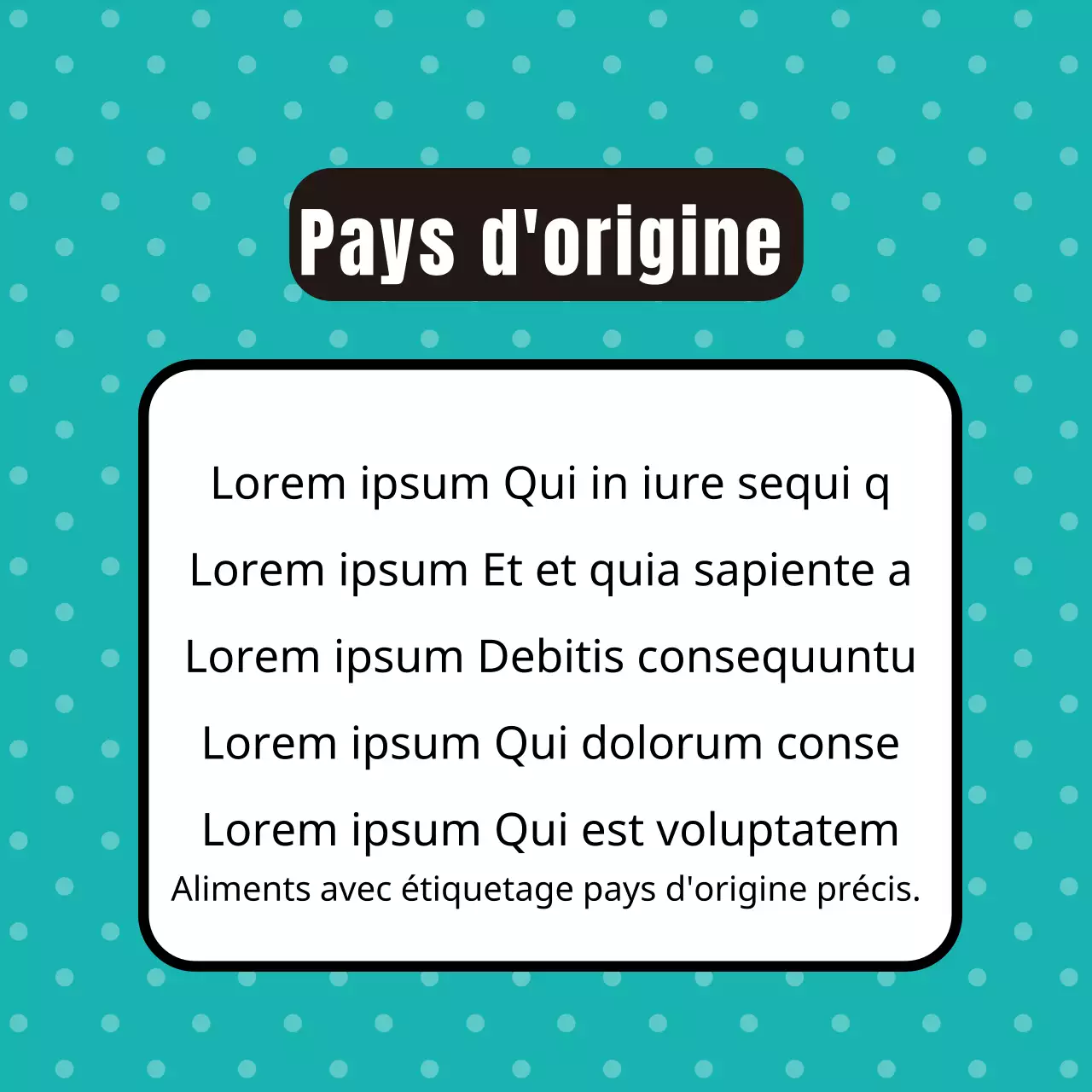 Guide des origines des aliments