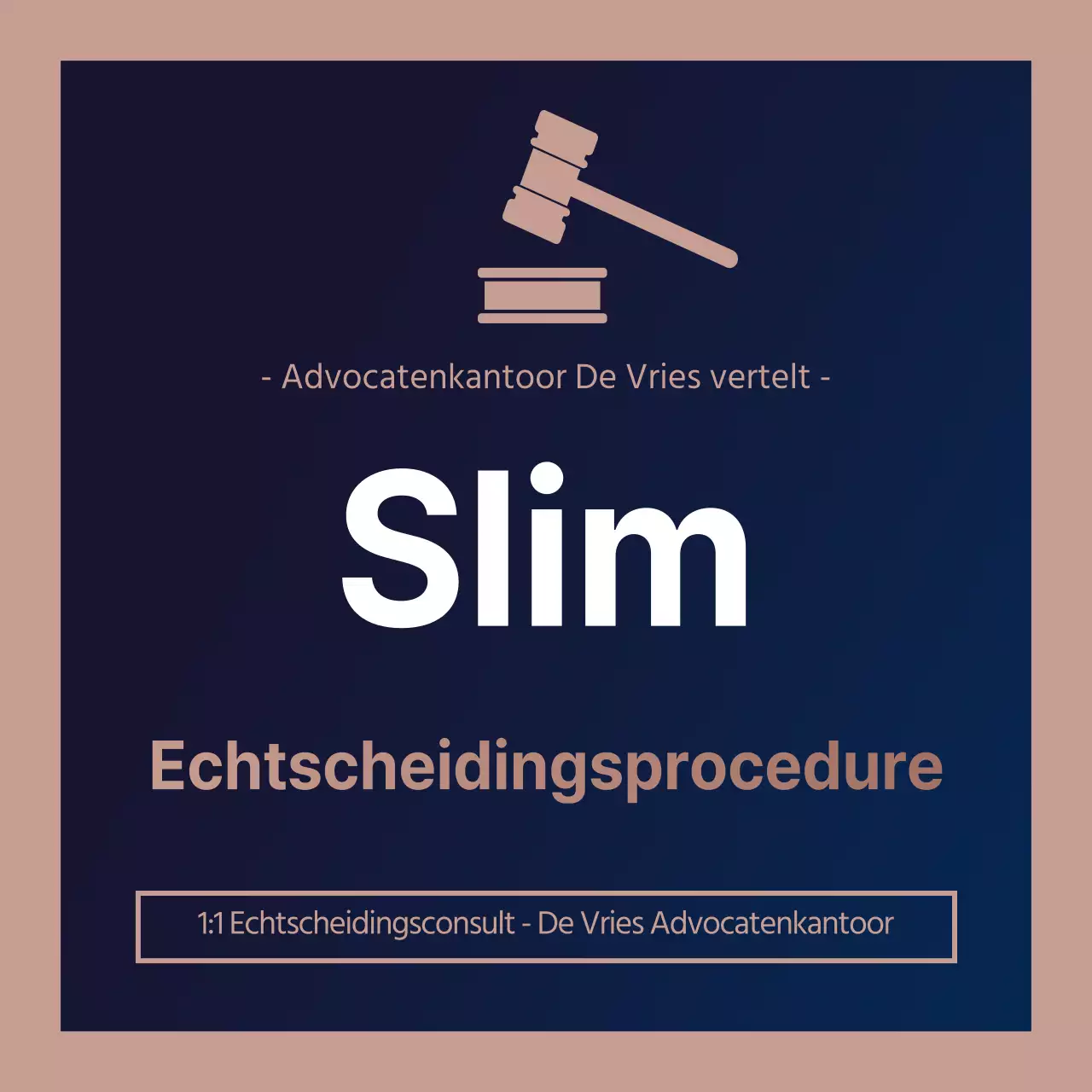 Eenvoudig juridisch advies in marineblauw en kastanjebruin en goud